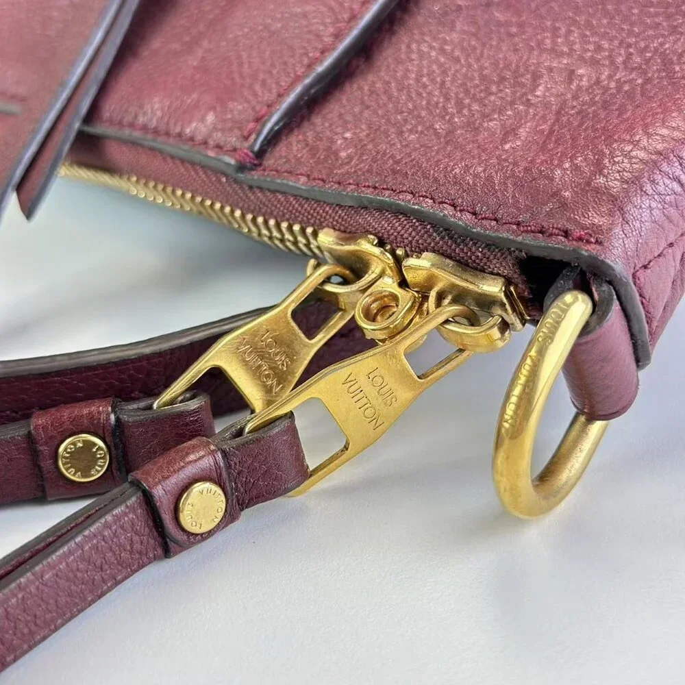 Louis Vuitton Burgundy Empreinte Leather Shoulder Bag Crossbody - Picture 7 of 8